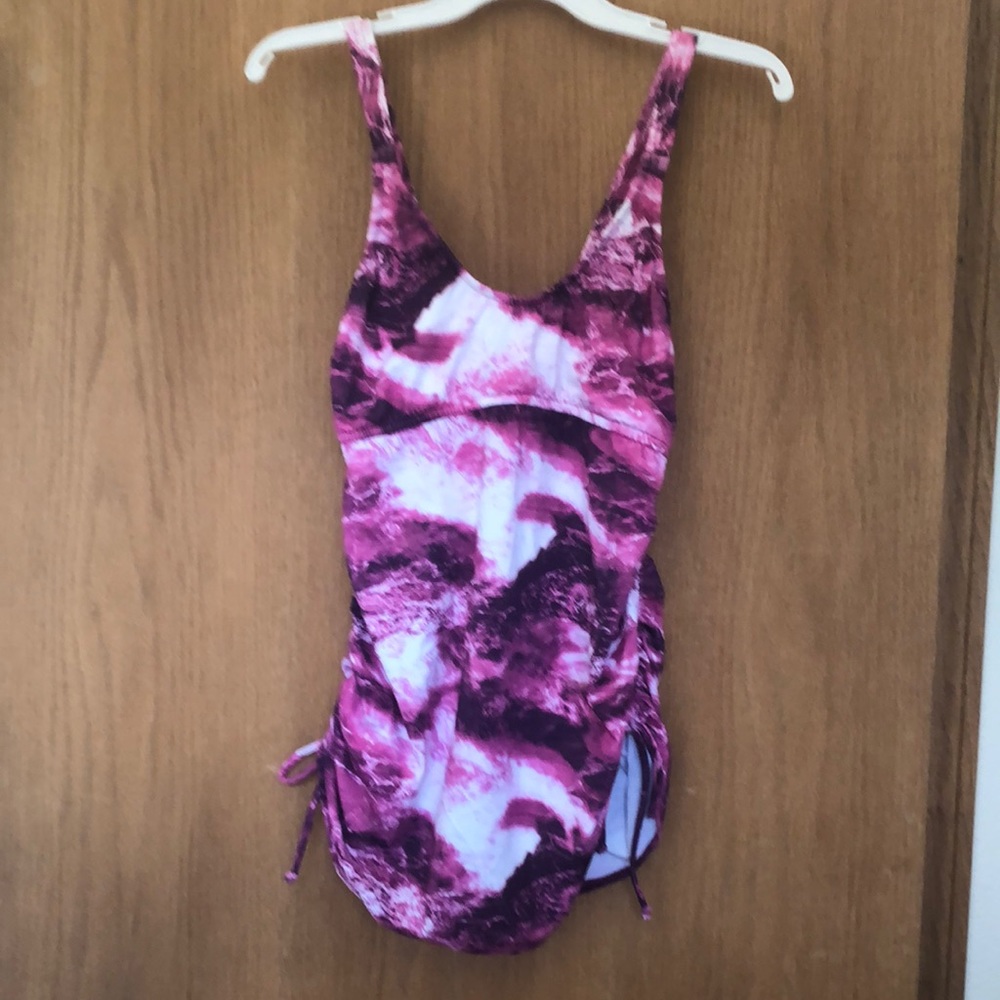 Pink tankini bathing top